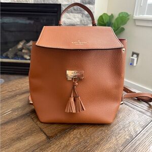 Kate Spade Brown Leather Backpack